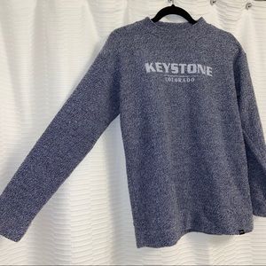 Keystone Colorado textured crew neck sweatshirt